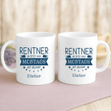 Personalisierte Tasse mit Druck zur Rente – Gut gelaunt