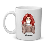 Personalisierte Tasse Kaffee mit Druck für beste Freunde – Motiv 2