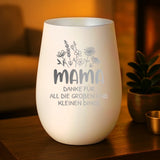 Personalisiertes Windlicht mit Gravur für Mama – Danke Mama – Motiv 7