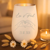 Personalisiertes Windlicht mit Gravur für Paare – Wahre Liebe – Motiv 7