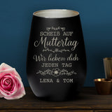 Personalisiertes Windlicht mit Gravur für Mama & Papa – Jeden Tag – Motiv 9