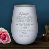 Personalisiertes Windlicht Das beste Geschenk mit Gravur für Mama & Papa – Motiv 12