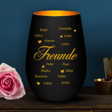 Personalisiertes Windlicht mit Gravur für beste Freunde – Freunde sind... – Motiv 3