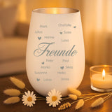 Personalisiertes Windlicht mit Gravur für beste Freunde – Freunde sind... – Motiv 10