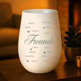 Personalisiertes Windlicht mit Gravur für beste Freunde – Freunde sind... – Motiv 11