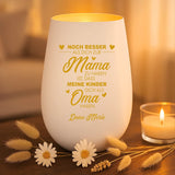 Personalisiertes Windlicht mit Gravur für Mama & Oma – Erst Mama, dann Oma – Motiv 4