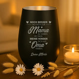 Personalisiertes Windlicht mit Gravur für Mama & Oma – Erst Mama, dann Oma – Motiv 7