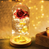 Personalisierte Goldene Rose mit Gravur Schön, dass es dich gibt für die Familie – Motiv 3
