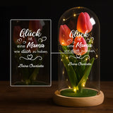 Personalisierte Goldene Rose mit Druck – Glück ist... für deine Liebsten – Motiv 5