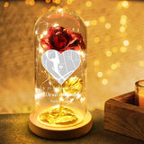 Personalisierte Goldene Rose mit Karte und Koordinaten für Paare – Wo wir uns fanden – Motiv 3