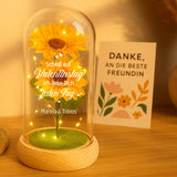 Personalisierte Goldene Rose mit LED-Licht für Paare zum Valentinstag – Valentinsgruß – Motiv 11