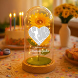 Personalisierte Goldene Rose mit Karte und Koordinaten für Paare – Wo wir uns fanden – Motiv 10