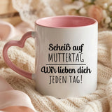 Personalisierte zweifarbige Tasse mit Namen für die Familie – Jeden Tag – Motiv 21