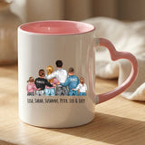 Personalisierte zweifarbige Tasse mit Namen für die Familie – Jeden Tag – Motiv 22