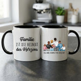 Personalisierte zweifarbige Tasse mit Namen für die Familie – Jeden Tag – Motiv 13