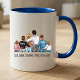 Personalisierte zweifarbige Tasse mit Namen für die Familie – Jeden Tag – Motiv 12