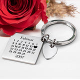 Unser Tag - Paar-Metallschlüsselanhänger