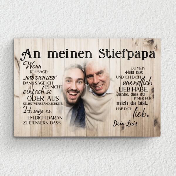 An meinen Stiefpapa - Eltern-Leinwand