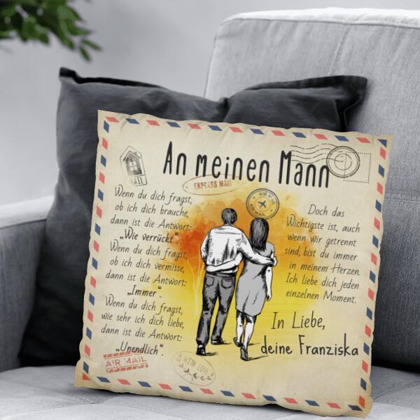 In meinem Herzen (an ihn) - Paar-Kissen