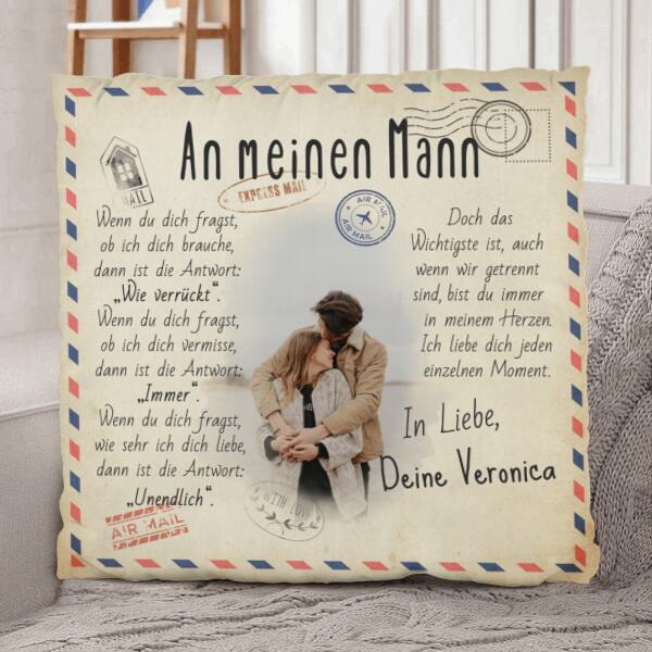In meinem Herzen (an ihn) - Paar-Kissen