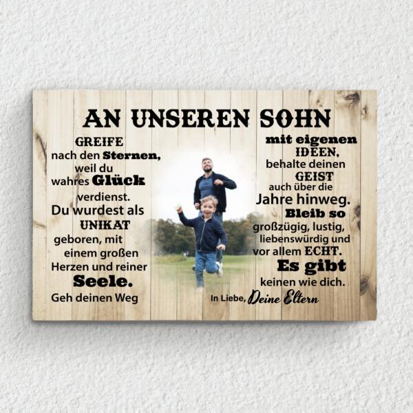 An unseren Sohn - Kinder-Leinwand