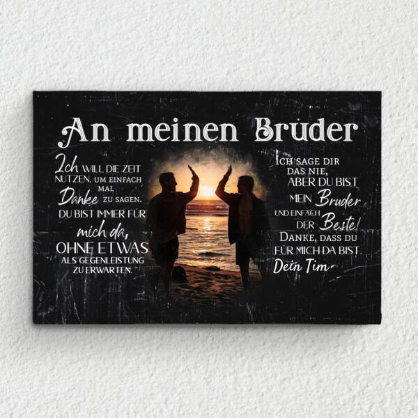 An meinen Bruder - Geschwister-Leinwand