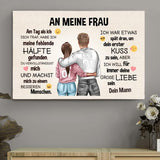 Emoji Love (an sie - Zeichenstil) - Paar-Leinwand