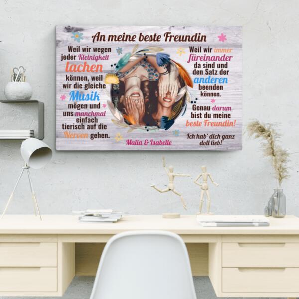 Liebe beste Freundin - Freunde-Leinwand