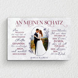 Liebe in Marmor (an sie) - Paar-Leinwand