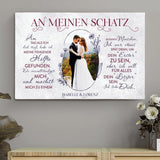 Liebe in Marmor (an sie) - Paar-Leinwand