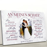 Liebe in Marmor (an sie) - Paar-Leinwand