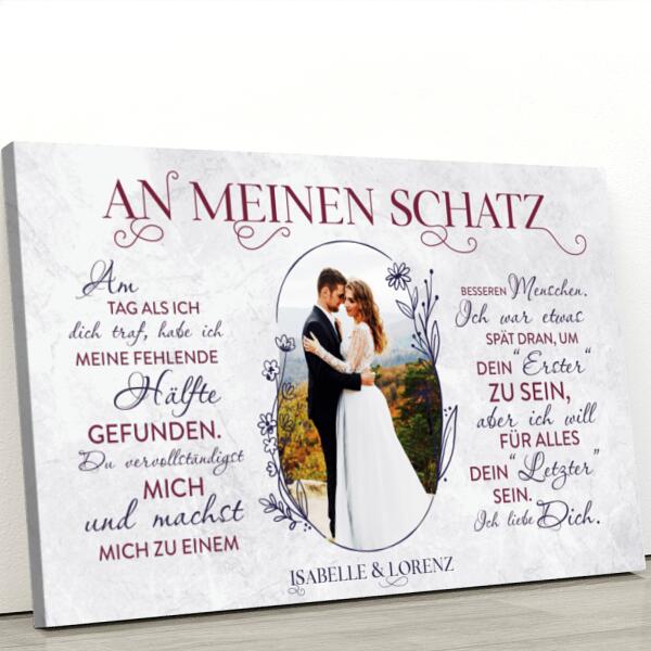 Liebe in Marmor (an sie) - Paar-Leinwand
