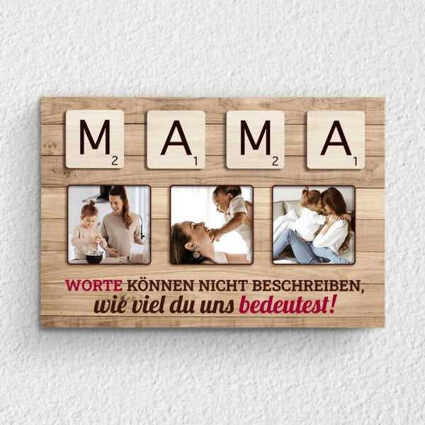 Familien Scrabble (Für Mama) - Eltern-Leinwand