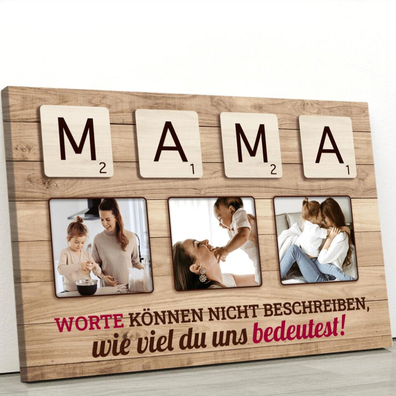 Familien Scrabble (Für Mama) - Eltern-Leinwand