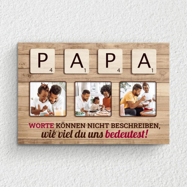 Familien Scrabble (Für Papa) - Eltern-Leinwand