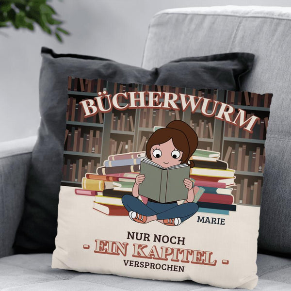 Bücherwurm - Freunde-Kissen