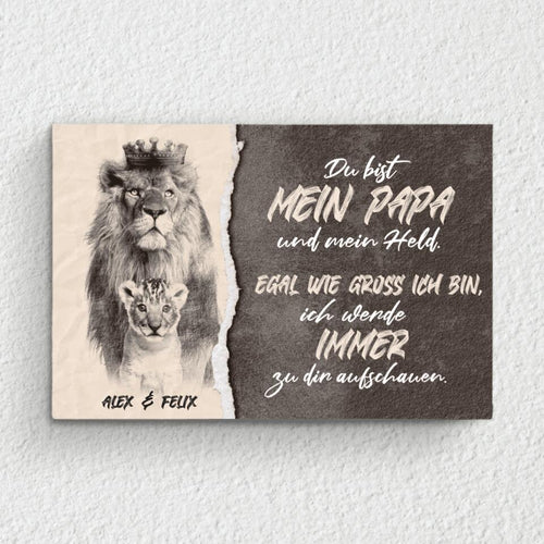 Papa für immer - Eltern-Leinwand