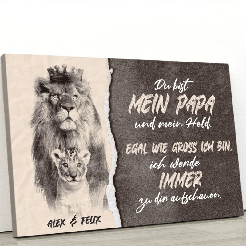 Papa für immer - Eltern-Leinwand