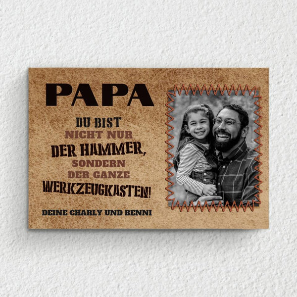 Unser Papa - Eltern-Leinwand