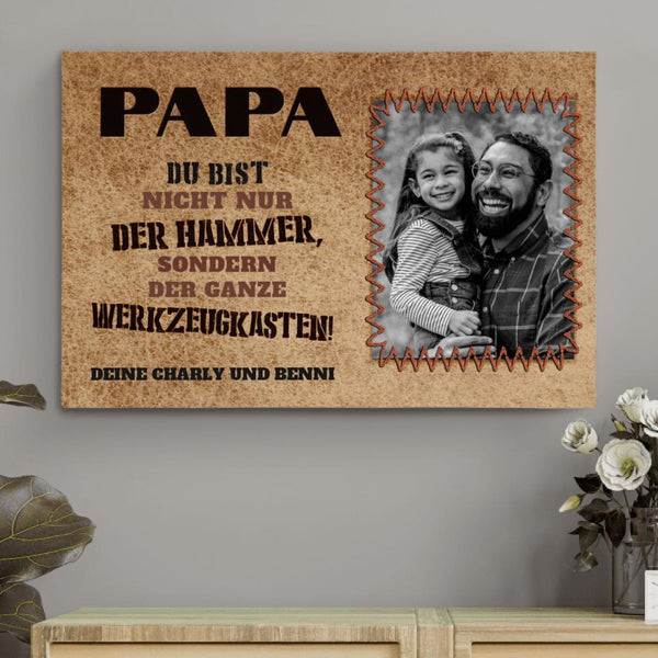 Unser Papa - Eltern-Leinwand