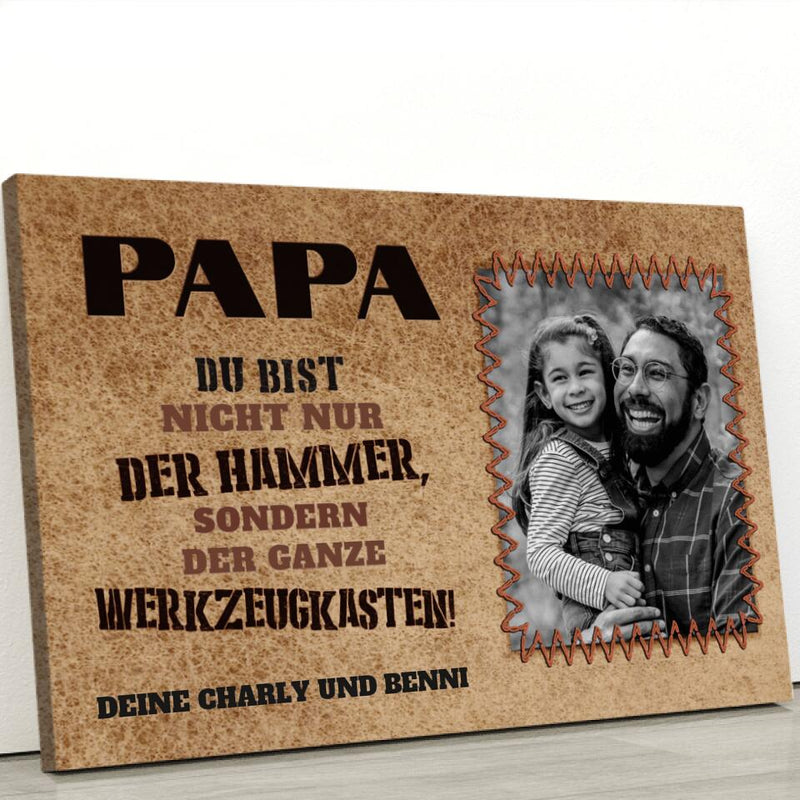 Unser Papa - Eltern-Leinwand