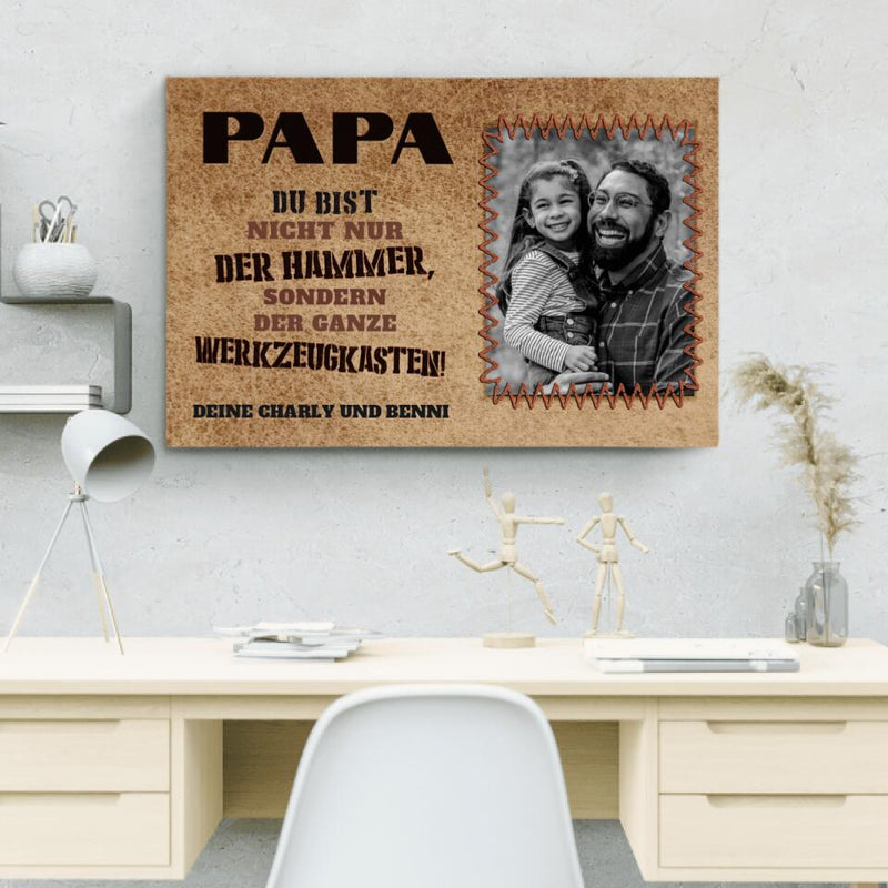 Unser Papa - Eltern-Leinwand