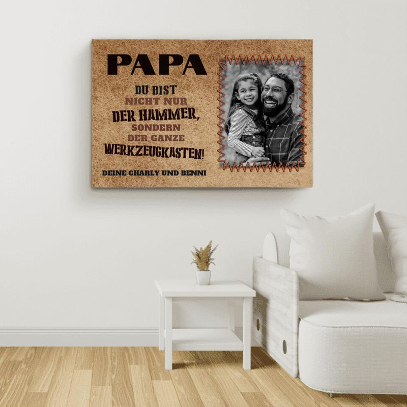 Unser Papa - Eltern-Leinwand