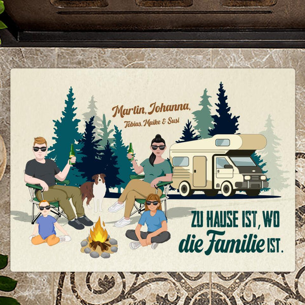 Camping Family - Familien-Fußmatte