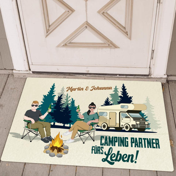 Camping Couple - Partner-Fußmatte
