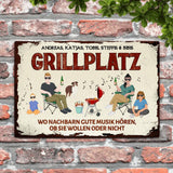 Familien Grillplatz - Outdoor-Türschild