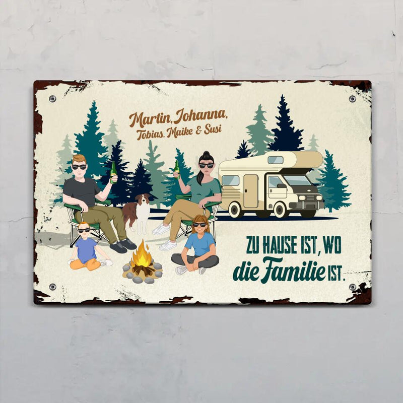 Camping Family - Outdoor-Türschild