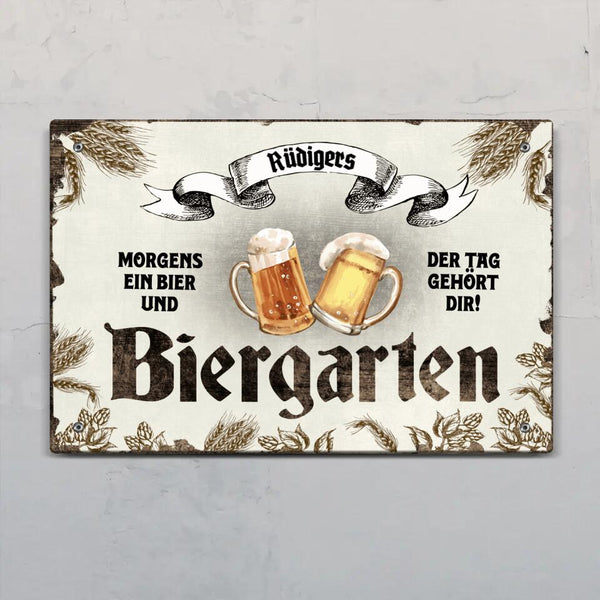 Biergarten - Outdoor-Türschild