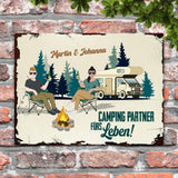Camping Couple - Outdoor-Türschild