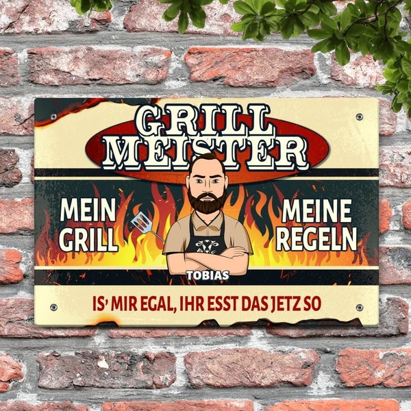 Für Meistergriller - Outdoor-Türschild